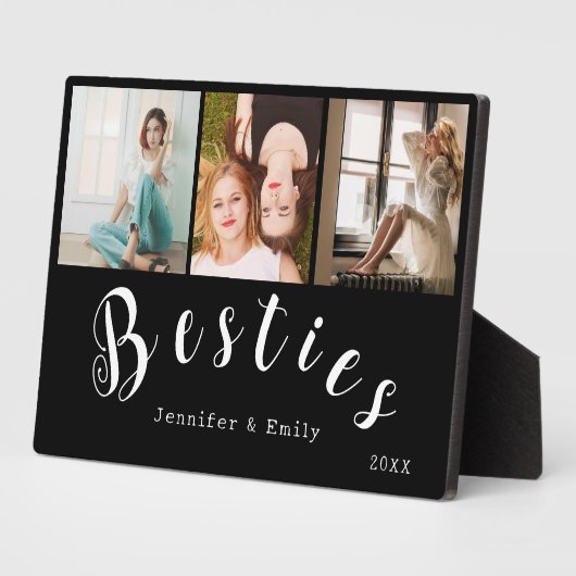 Moderne Besties Foto Collage Plaque Fotoplatte (Seite)