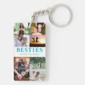 Moderne Besties FotoCollage - Niedliche und maßges Schlüsselanhänger (Rückseite)