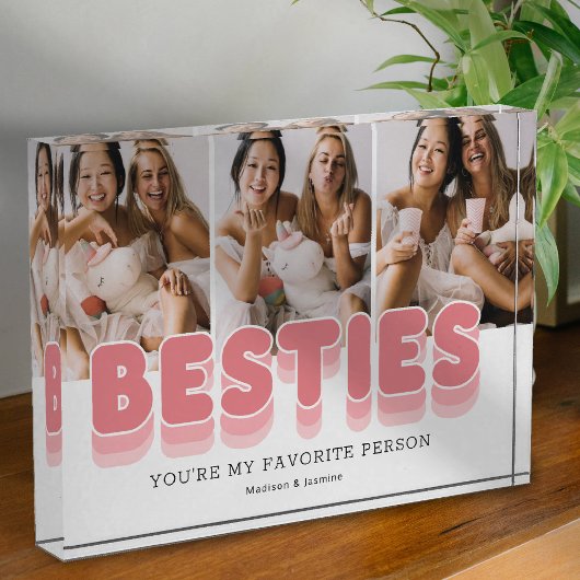 Moderne Besties Freundschaft Fotoblock