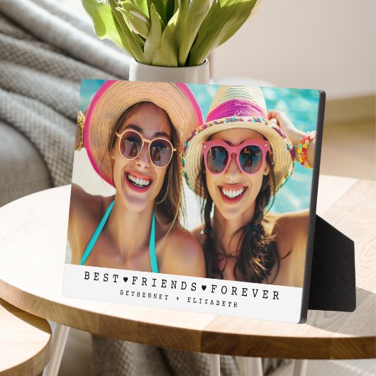 Moderne Besties Freundschaft Herzstück Foto Fotoplatte