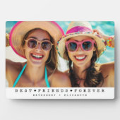 Moderne Besties Freundschaft Herzstück Foto Fotoplatte (Vorderseite)