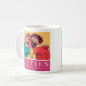 Moderne Besties Freundschaft Keepake Foto Kaffeetasse (Vorderseite Links)