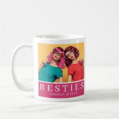 Moderne Besties Freundschaft Keepake Foto Kaffeetasse (Links)