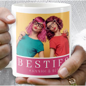 Moderne Besties Freundschaft Keepake Foto Kaffeetasse