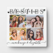 Moderne BESTIES Friends Forever Chic Script 4 Foto Fotoplatte (Vorderseite)