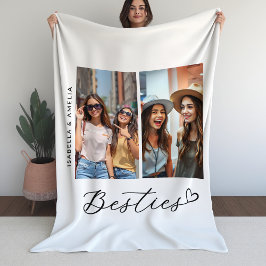 Moderne Besties Zwei Fotos Script BBF Fleecedecke