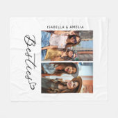 Moderne Besties Zwei Fotos Script BBF Fleecedecke (Vorderseite (Horizontal))