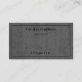 Moderne Beton Schwarz und Grau Visitenkarte (Vorderseite)