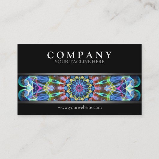 Moderne bewegliche Rolle-Mandala Visitenkarte (Vorderseite)