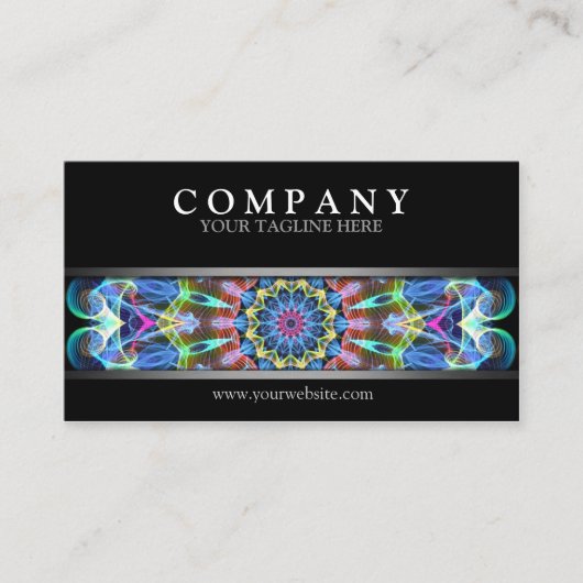 Moderne bewegliche Rolle-Mandala Visitenkarte (Vorderseite)