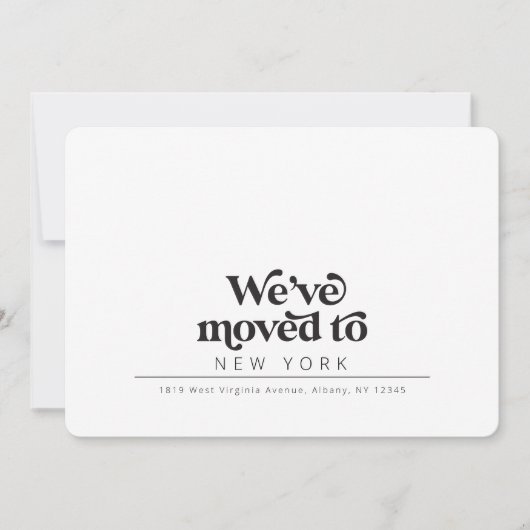 Moderne, bewegte Ankündigung (Vorderseite)