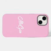 Moderne Bezeichnung Minimal für Monogramm Rosa Far Case-Mate iPhone Hülle (Rückseite (Horizontal))