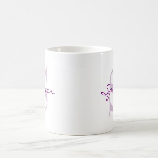 Moderne Bezeichnung & Monogramm - erste Klassik Kaffeetasse (Mittel)