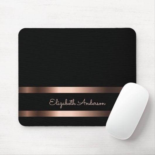 Moderne Bezeichnung Schwarzer Rose Mousepad (Mit Mouse)
