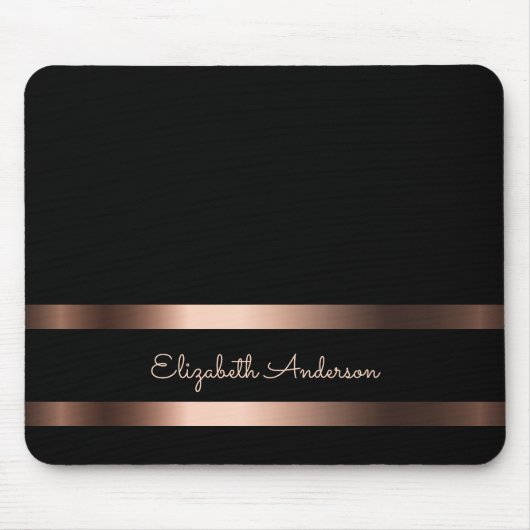 Moderne Bezeichnung Schwarzer Rose Mousepad (Vorne)