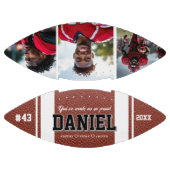 Moderne Bezeichnung und Foto halten Geschenk Football (Paneele)