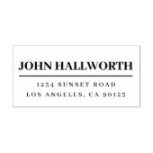 Moderne Bezeichnung und Rücksendeadresse Gummistempel (Prägung)