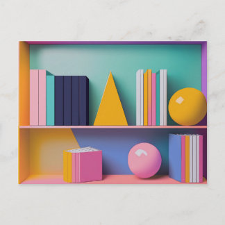 Moderne Bibliotheksbuchgestaltung für jeden Anlass Postkarte