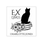 Moderne Bibliothekskatze, Buch Gummistempel (Prägung)