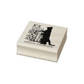 Moderne Bibliothekskatze, Buchzeichen Gummistempel (Stempel)