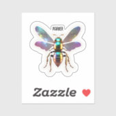 Moderne Biene Aufkleber (Blatt)