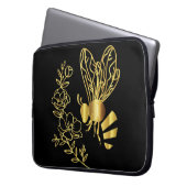 Moderne Biene und Blume Neopren Sleeve (Vorderseite Links)