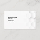 Moderne Bienen und Honeycomb Wasserzeichen Weiß Visitenkarte (Rückseite)