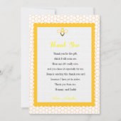 Moderne Bienenthemen Babydusche Dankeschön Karte (Vorderseite)