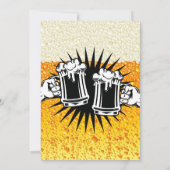Moderne Bier Hintergrund Junggesellenabschied Einladung (Rückseite)