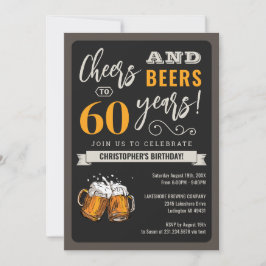 Moderne Biersorten 60. Geburtstagsfeier Einladung