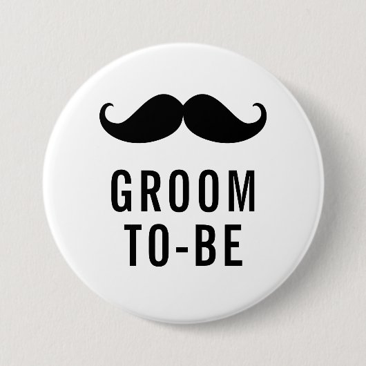 Moderne Big Bold Black Bachelor Party wird zu werd Button (Vorderseite)