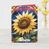 Moderne Big Einzigartiges Hotel Elegante Sonnenblu Karte (Gelbe Blume)