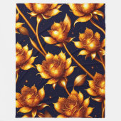 Moderne Big Luxury Gold Rose Collection Fleecedecke (Vorderseite)