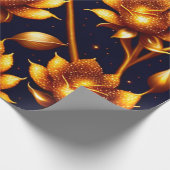 Moderne Big Luxury Gold Rose Collection Geschenkpapier (Ecke)