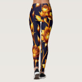 Moderne Big Luxury Gold Rose Collection Leggings (Rückseite)