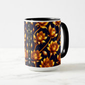 Moderne Big Luxury Gold Rose Collection Tasse (VorderseiteRechts)