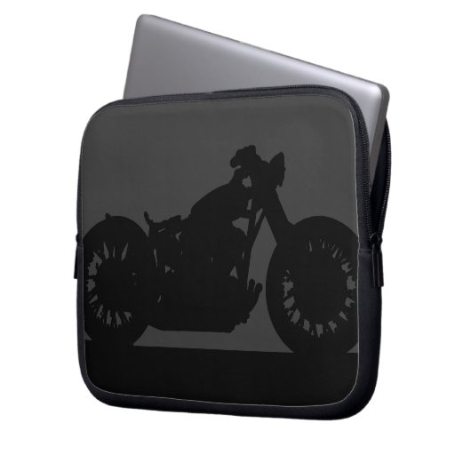 Moderne Biker Laptopschutzhülle (Vorderseite Links)