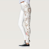 Moderne Bildtrolle hört Tan Pink Add Name Leggings (Links)