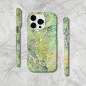 Moderne, billowy grüne Gate-Stil iPhone Case