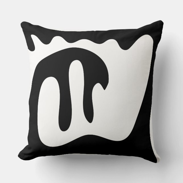 Moderne Bio Abstrakte Wellenform Kissen (Vorderseite)