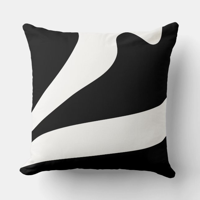 Moderne Bio Abstrakte Wellenform Kissen (Vorderseite)