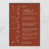 Moderne Bio Blumenabteilung Menükarte (Vorderseite)