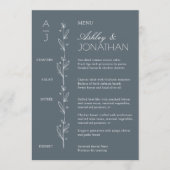 Moderne Bio Blumenabteilung Menükarte (Vorderseite)
