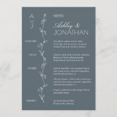 Moderne Bio Blumenabteilung Menükarte (Vorderseite)