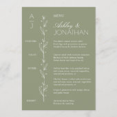 Moderne Bio Blumenabteilung Menükarte (Vorderseite)