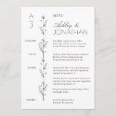 Moderne Bio Blumenabteilung Menükarte (Vorderseite)