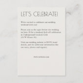 Moderne Bio Blumenzeremonie Begleitkarte (Vorderseite)