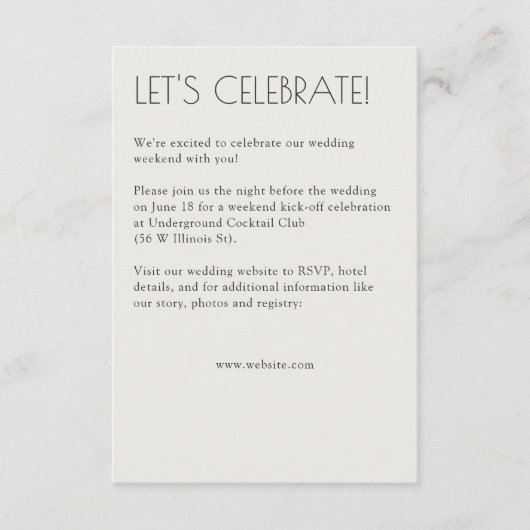 Moderne Bio Blumenzeremonie Begleitkarte (Vorderseite)