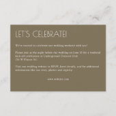 Moderne Bio Blumenzeremonie Begleitkarte (Vorderseite)