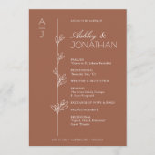 Moderne Bio Blumenzeremonie Programm (Vorderseite)